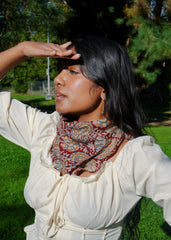 Pomegranate Jungle  - Kalamkari Cotton Bandana