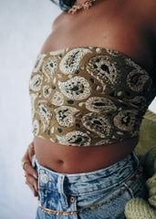 Emerald Wine - Kalamkari Cotton Bandana