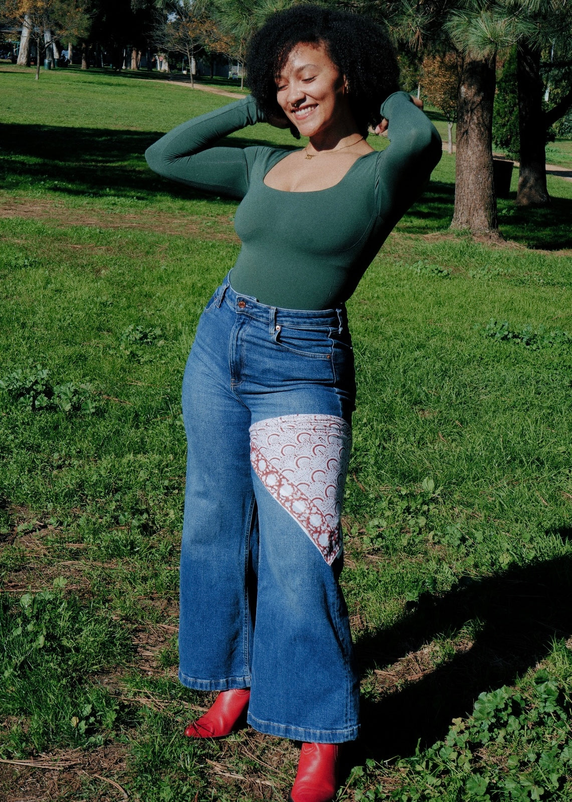 Sun-dried Scallops - Kalamkari Cotton Bandana