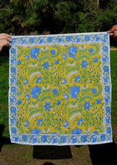 Lotus Trail - Block Printed Cotton Bandana