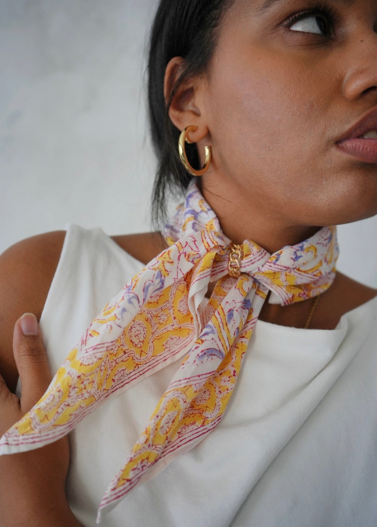 Easter Brunch - Hand Block Printed Cotton Bandana