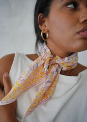 Easter Brunch - Hand Block Printed Cotton Bandana