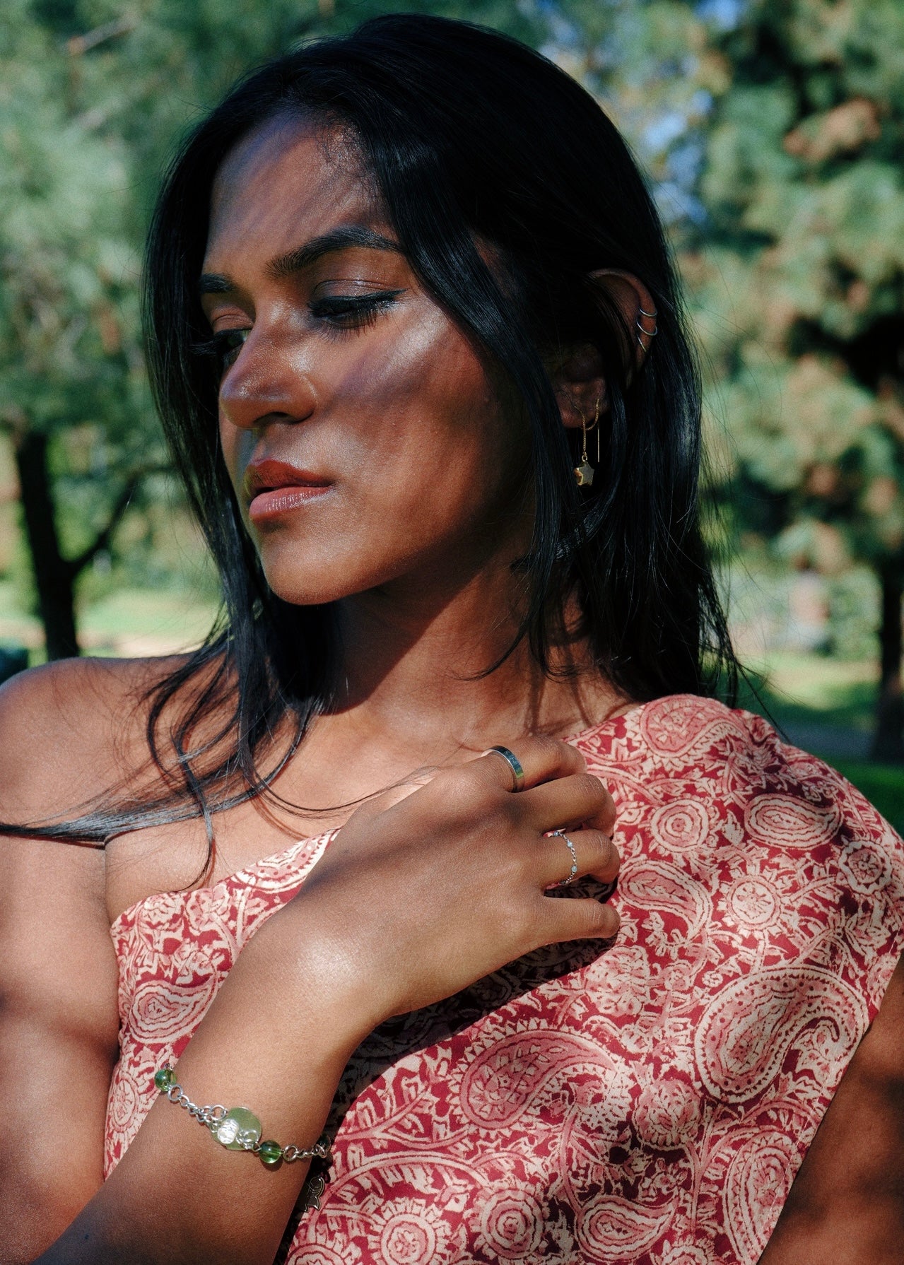 Brick Red Paisley - Kalamkari Cotton Bandana
