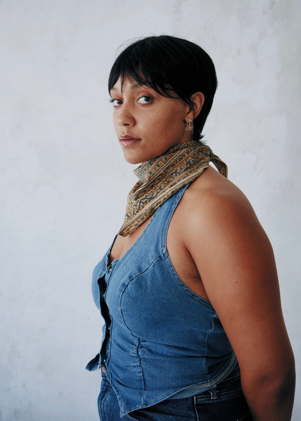 Jaggery Rivers - Kalamkari Cotton Bandana