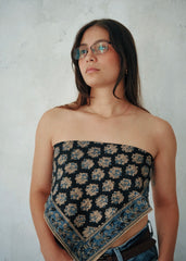 Indigo Ornaments - Kalamkari Cotton Bandana