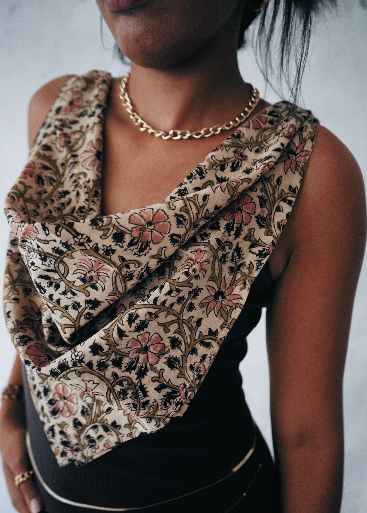 Blossom Breeze - Kalamkari Cotton Bandana