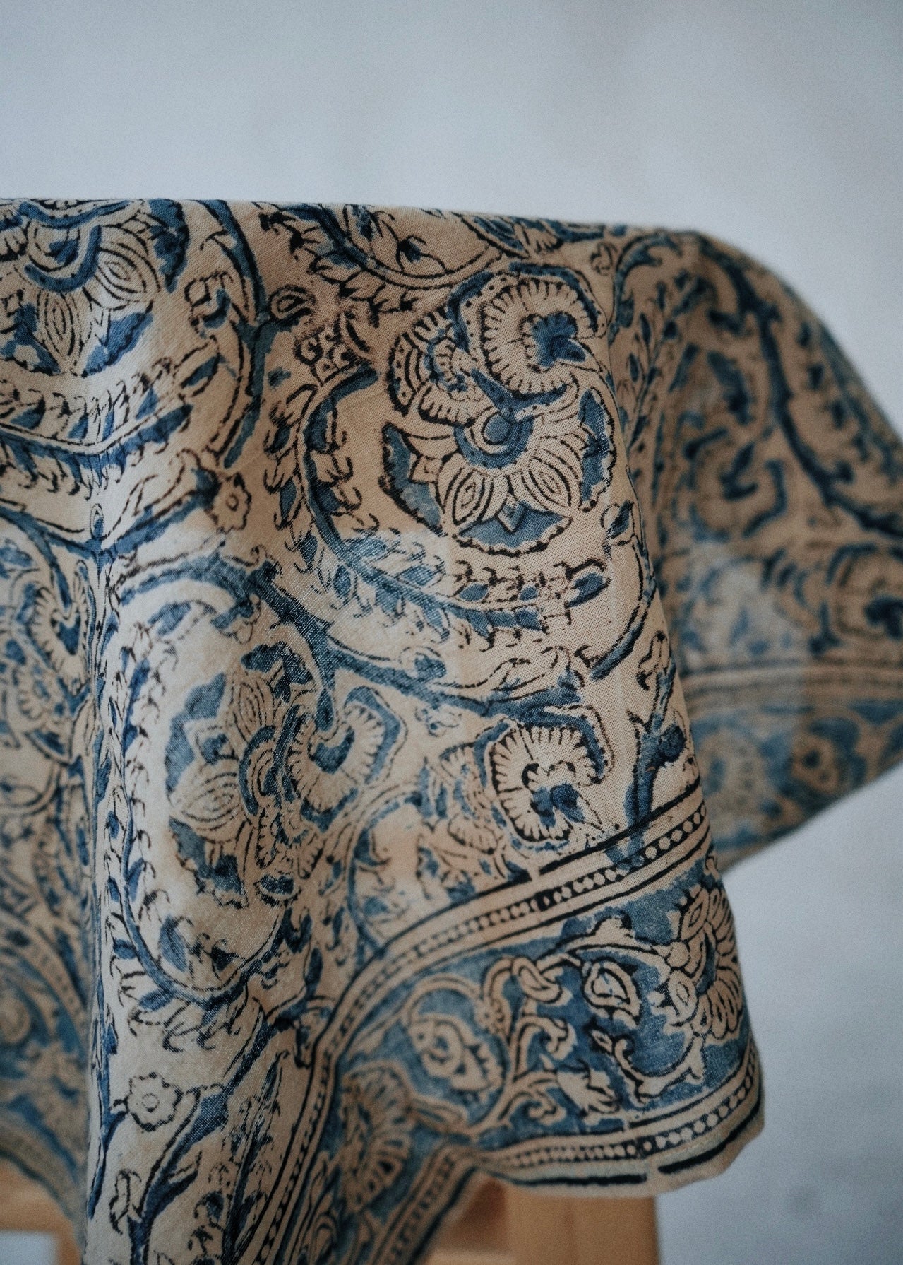 Swirling Feathers - Kalamkari Cotton Bandana