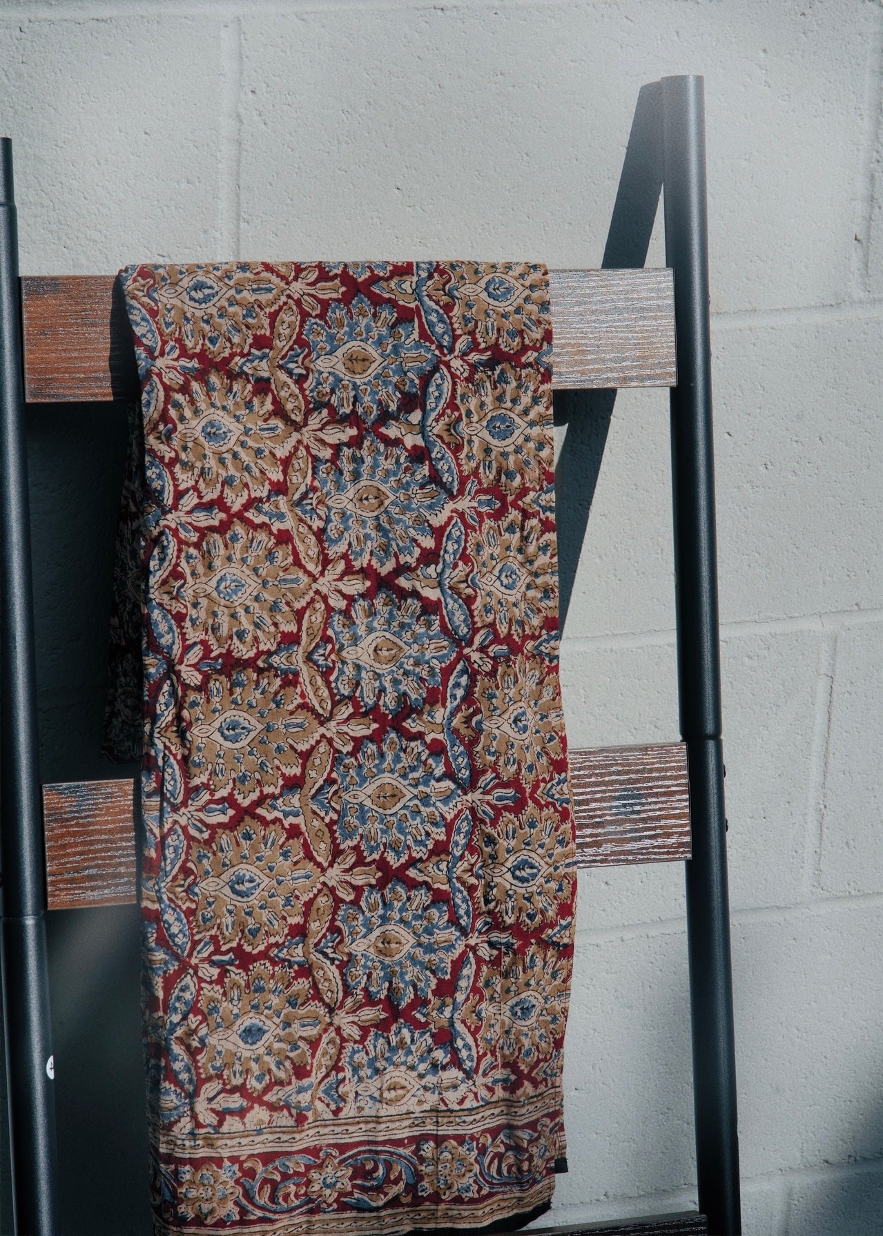 Ruby Tortoise Shell - Hand Block Printed Scarf (600-073)