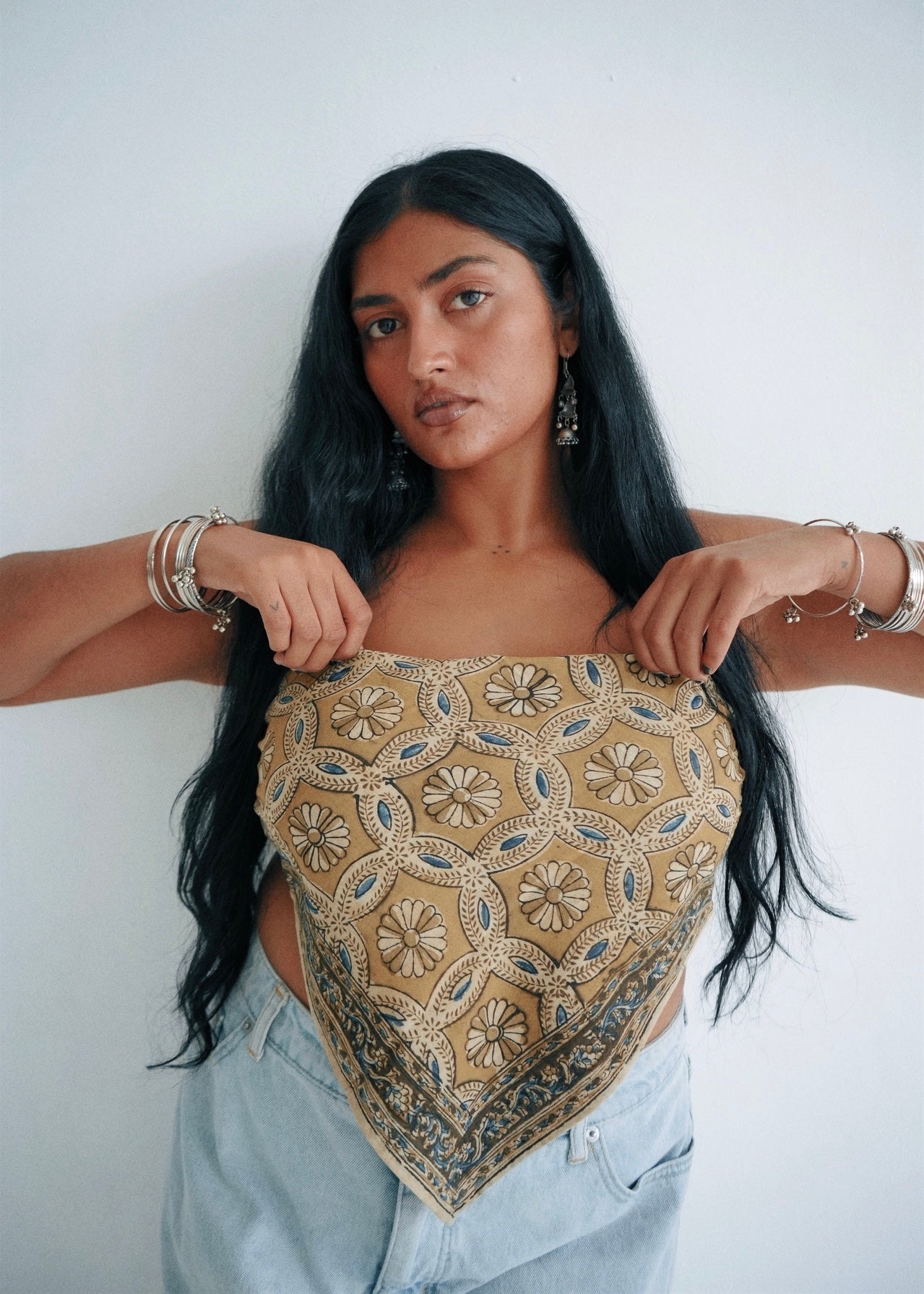 Sunflower Bundle  - Kalamkari Cotton Bandana