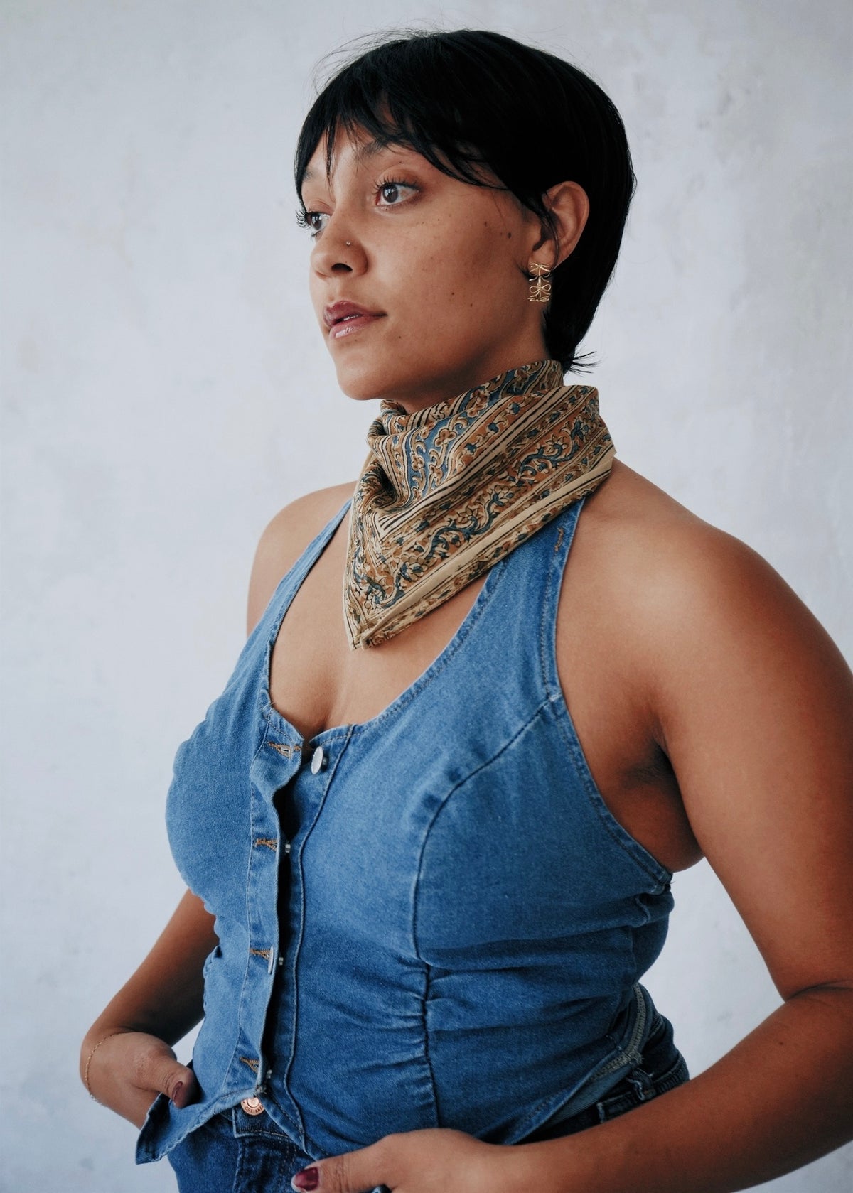 Jaggery Rivers - Kalamkari Cotton Bandana