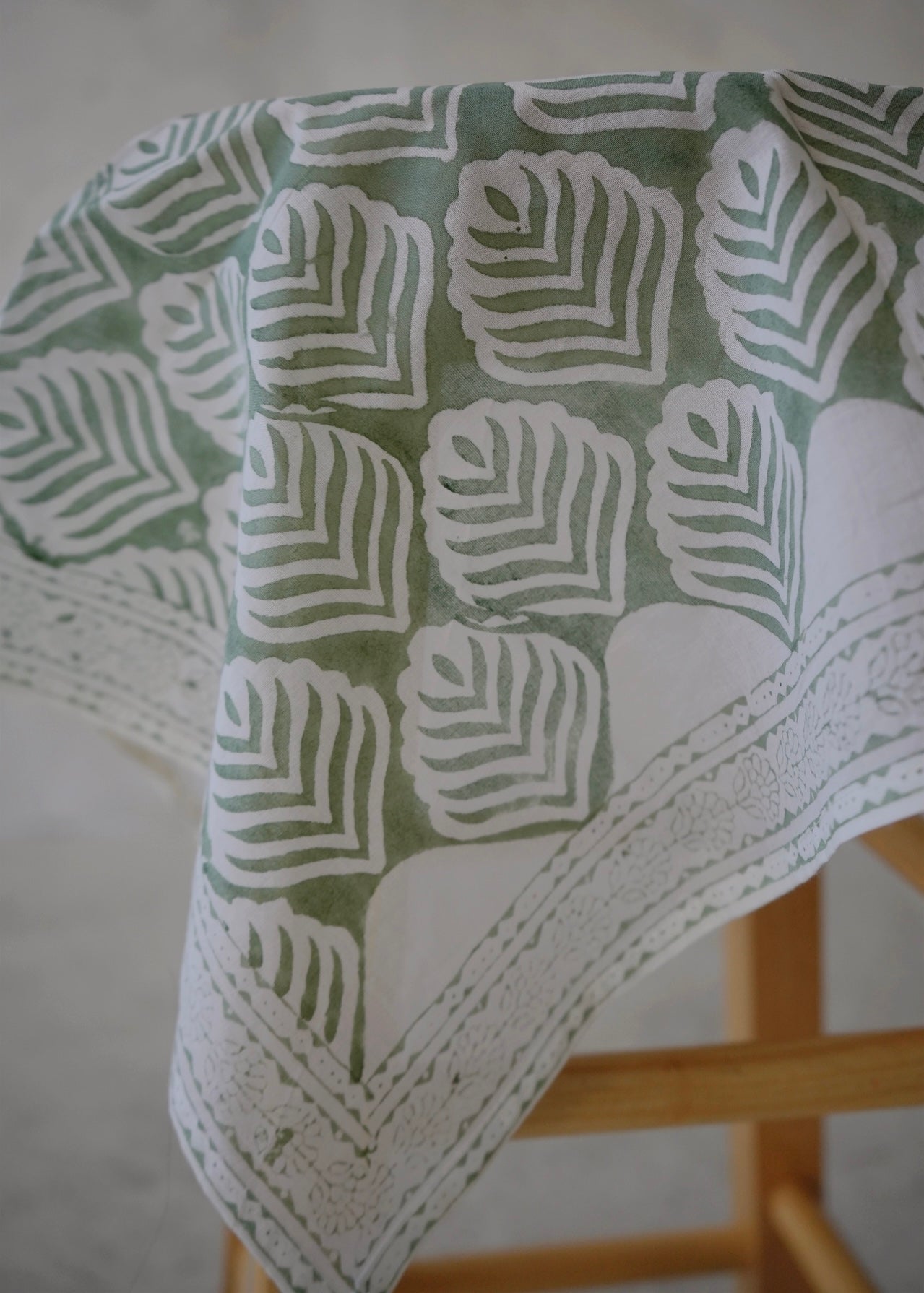 Banana Leaf - Hand Block Printed Cotton Bandana