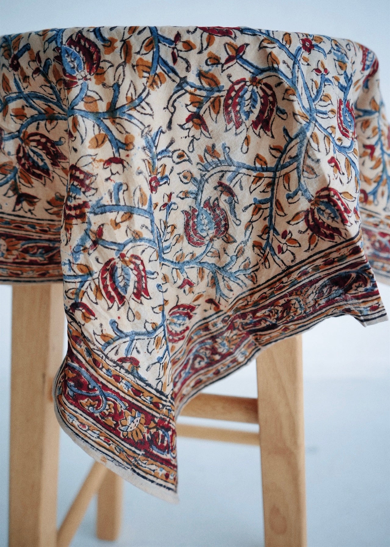 Twilight Petal - Kalamkari Cotton Bandana