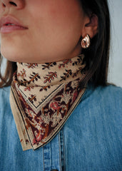 Tan Branches - Kalamkari Cotton Bandana