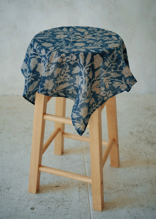 Moonflower Bloom - Kalamkari Cotton Bandana