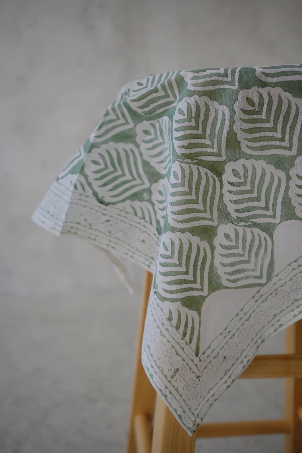 Banana Leaf - Hand Block Printed Cotton Bandana