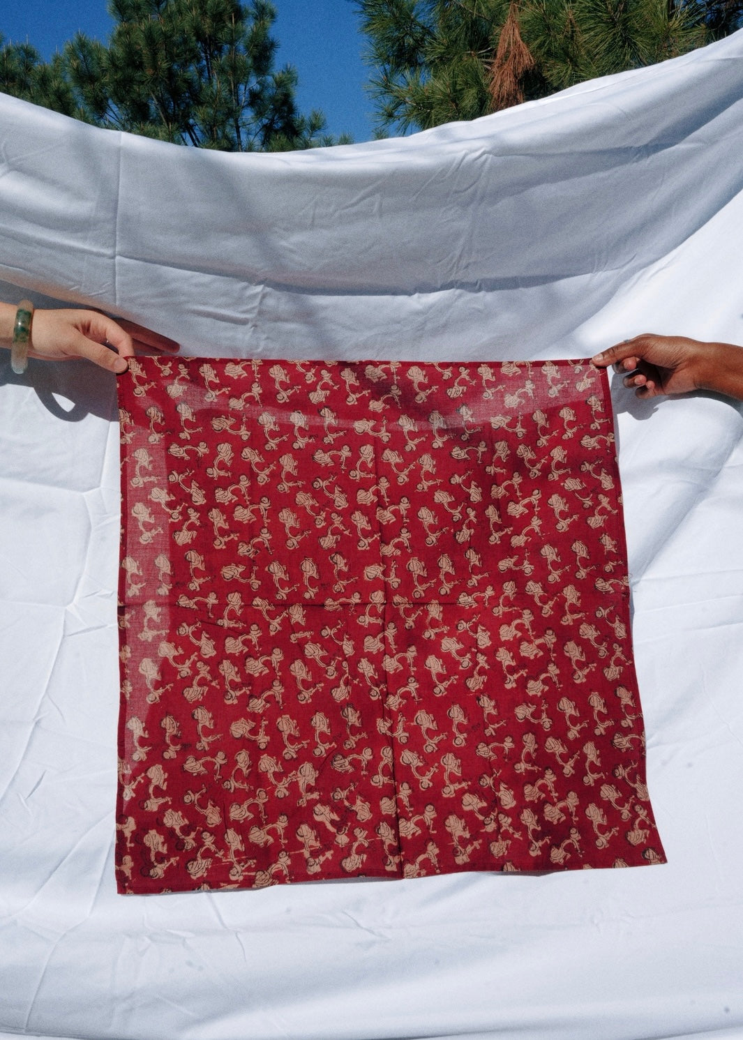 Sunset Ride - Kalamkari Cotton Bandana