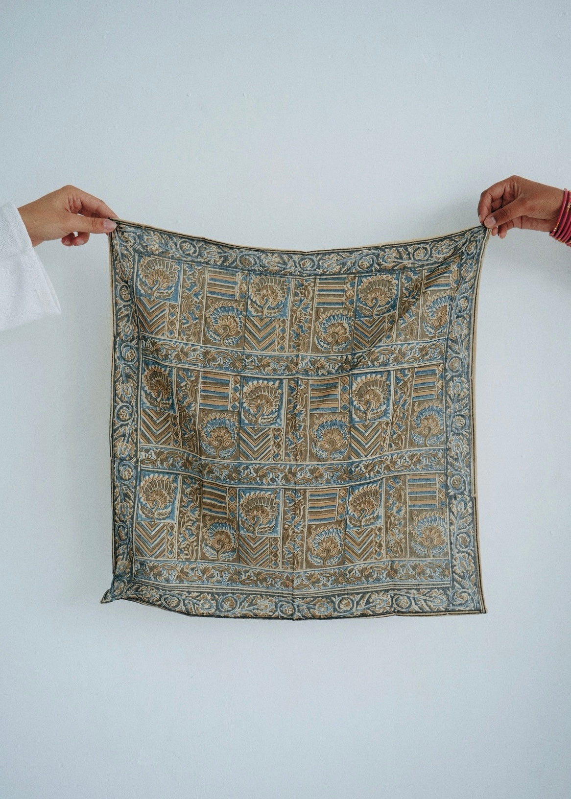 Evening Dandelions - Kalamkari Cotton Bandana