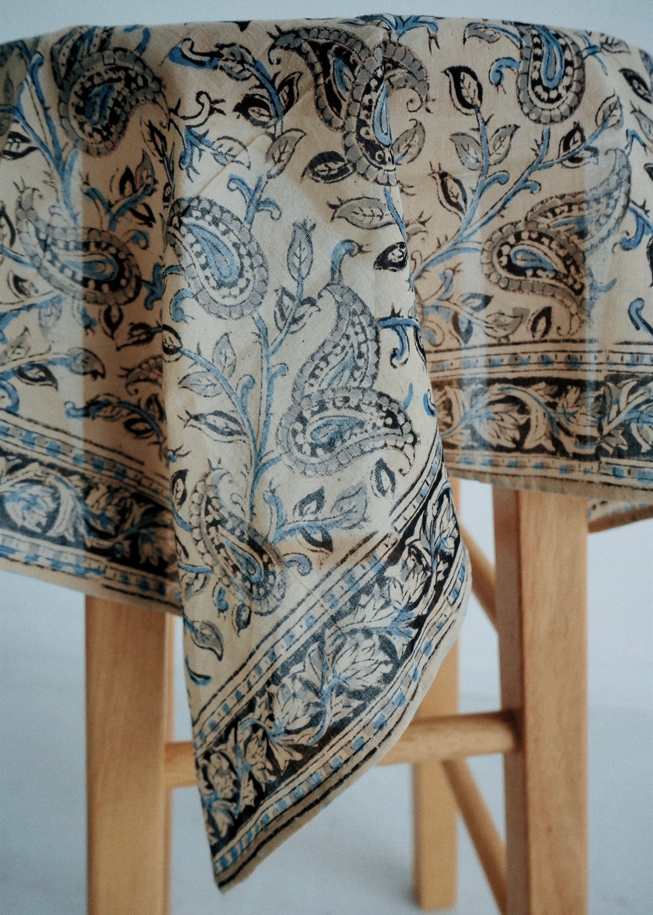 Saphire Mango Patch - Kalamkari Cotton Bandana