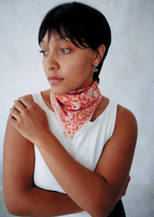 Tiger Lily - Hand Block Printed Cotton Bandana