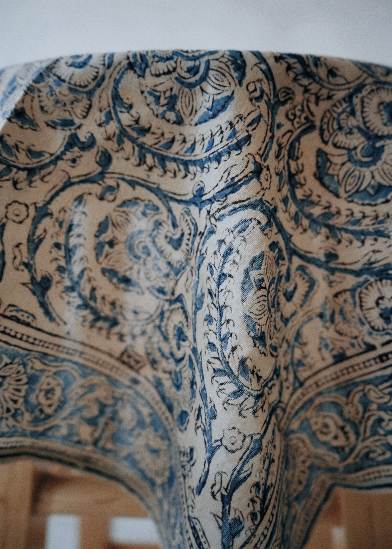 Swirling Feathers - Kalamkari Cotton Bandana