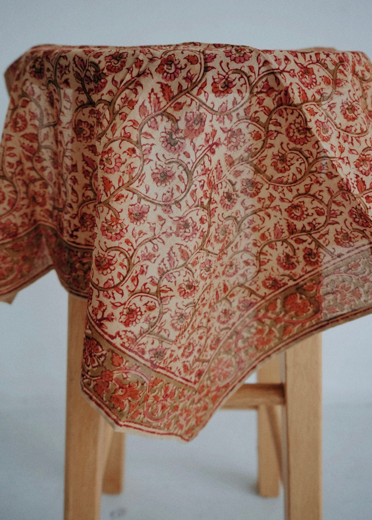 Autumn Rose - Kalamkari Cotton Bandana