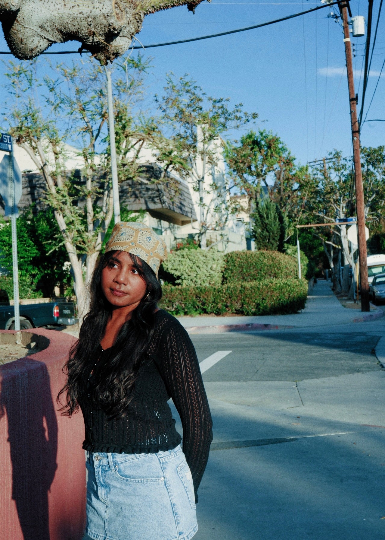 Teardrop Garden - Kalamkari Cotton Bandana