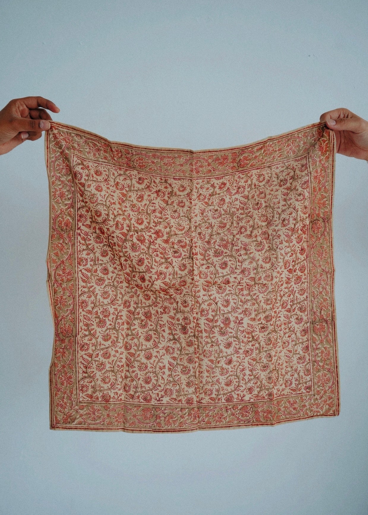 Autumn Rose - Kalamkari Cotton Bandana