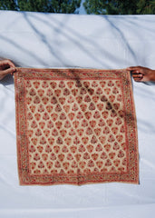 Saffron Blossom - Kalamkari Cotton Bandana