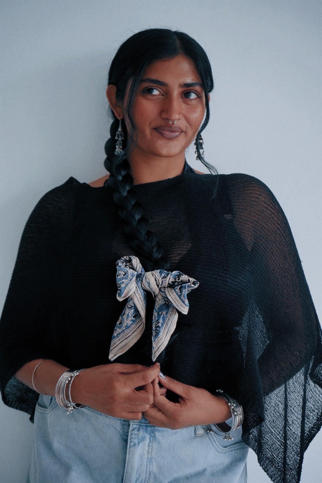 Persian Iris - Kalamkari Cotton Bandana