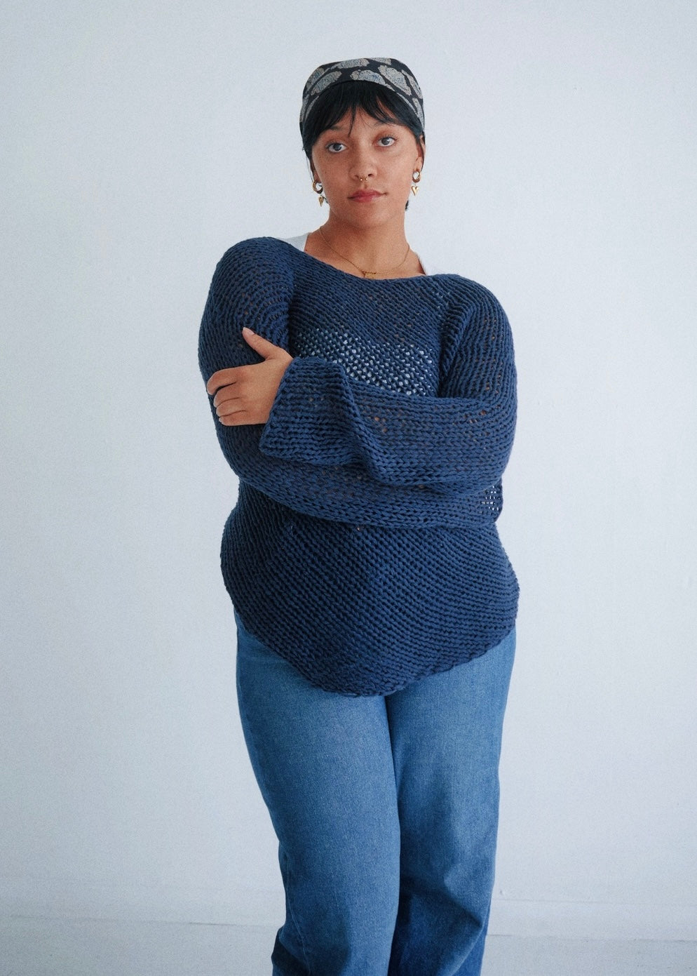 Midnight Feathers - Kalamkari Cotton Bandana