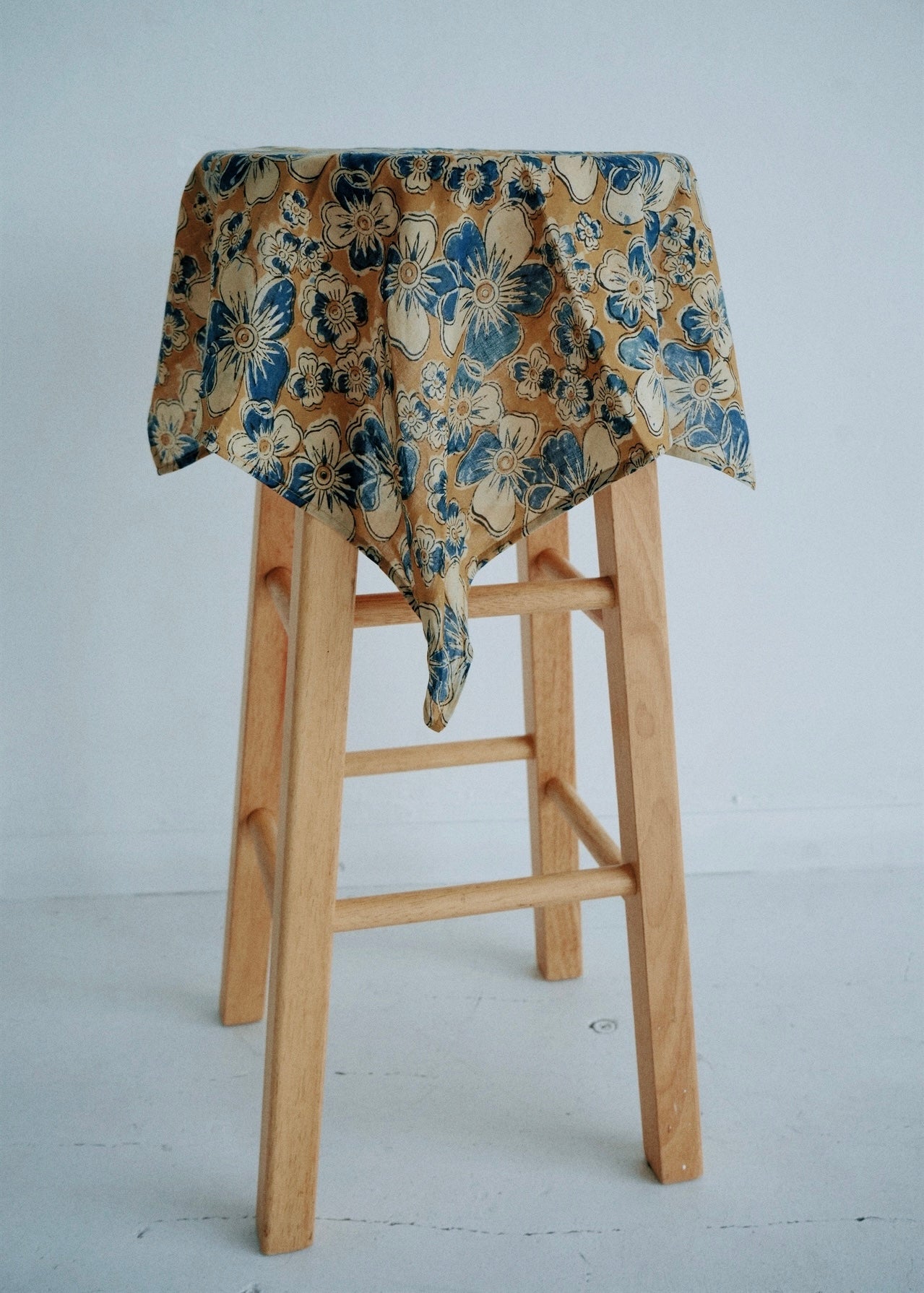 Sea Salt Sunflowers - Kalamkari Cotton Bandana