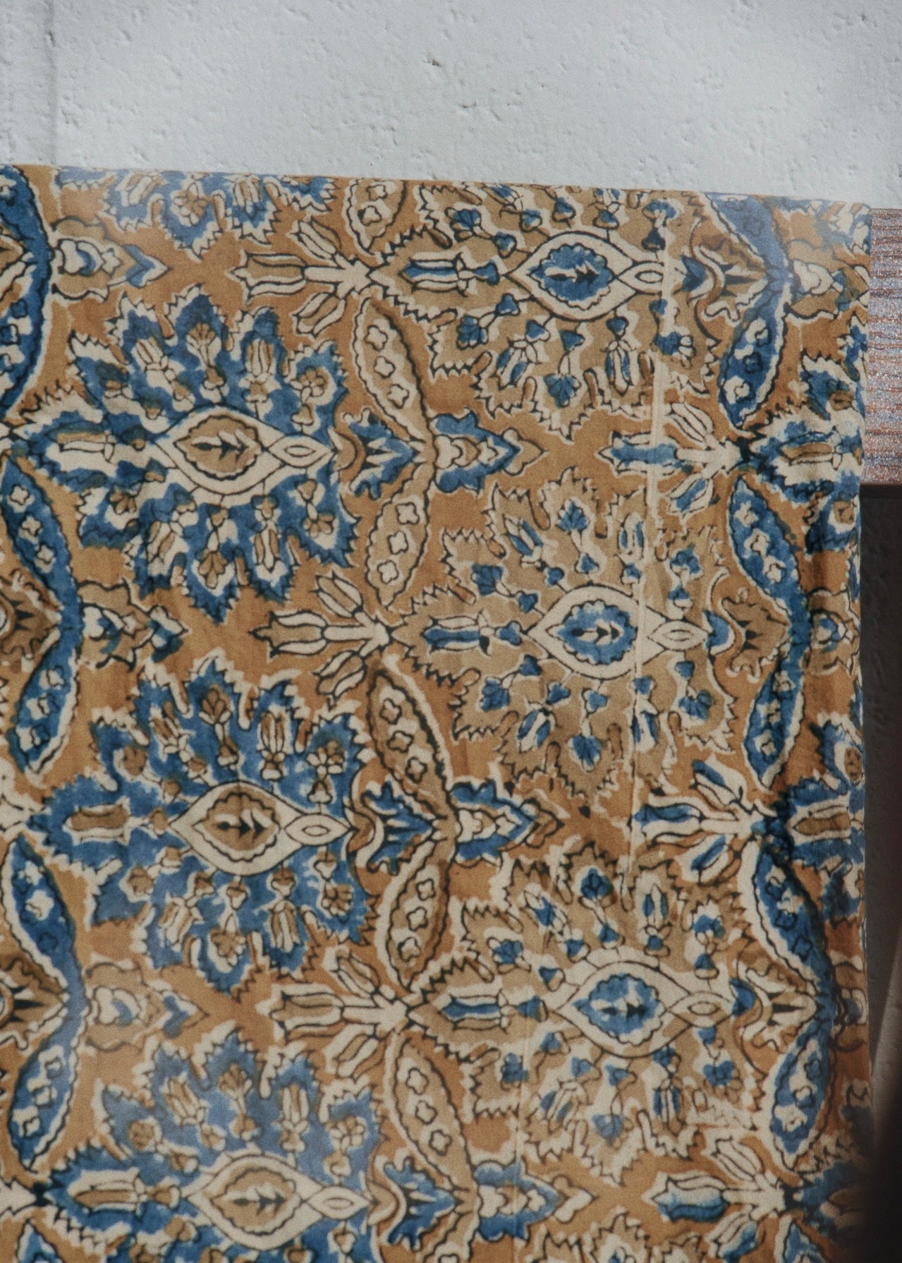 Mustard Tortoise Shell  - Hand Block Printed Scarf (600-071)