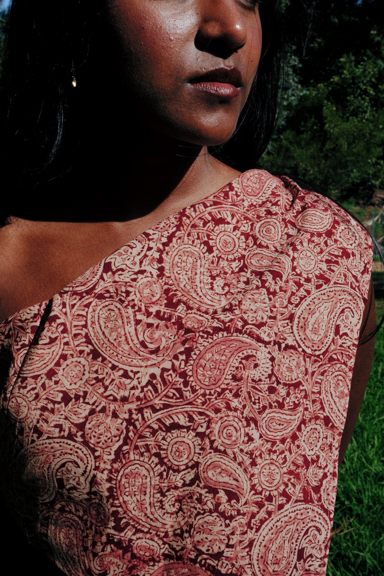 Brick Red Paisley - Kalamkari Cotton Bandana