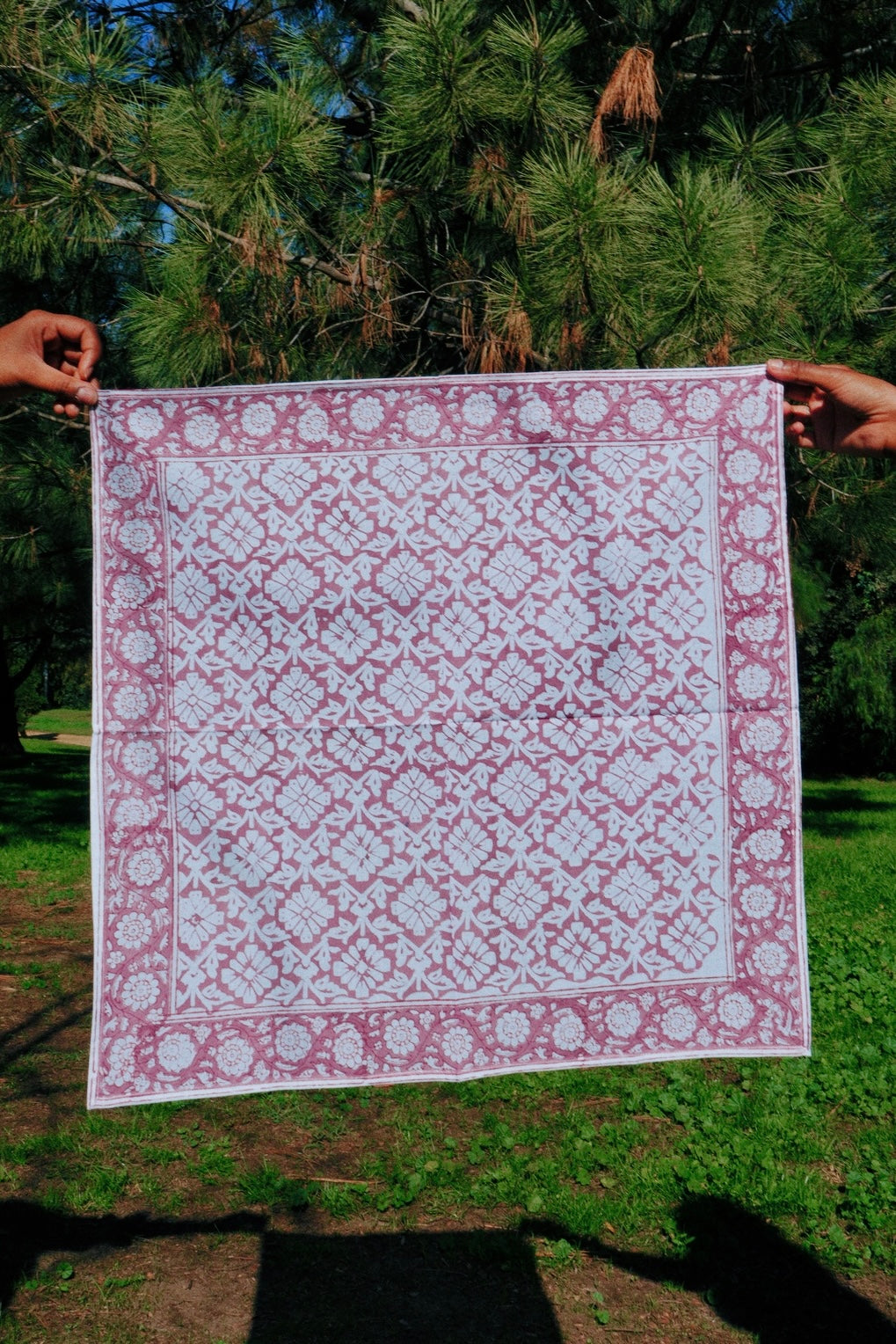 Plum Mithai  - Block Printed Cotton Bandana