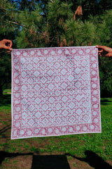 Plum Mithai  - Block Printed Cotton Bandana