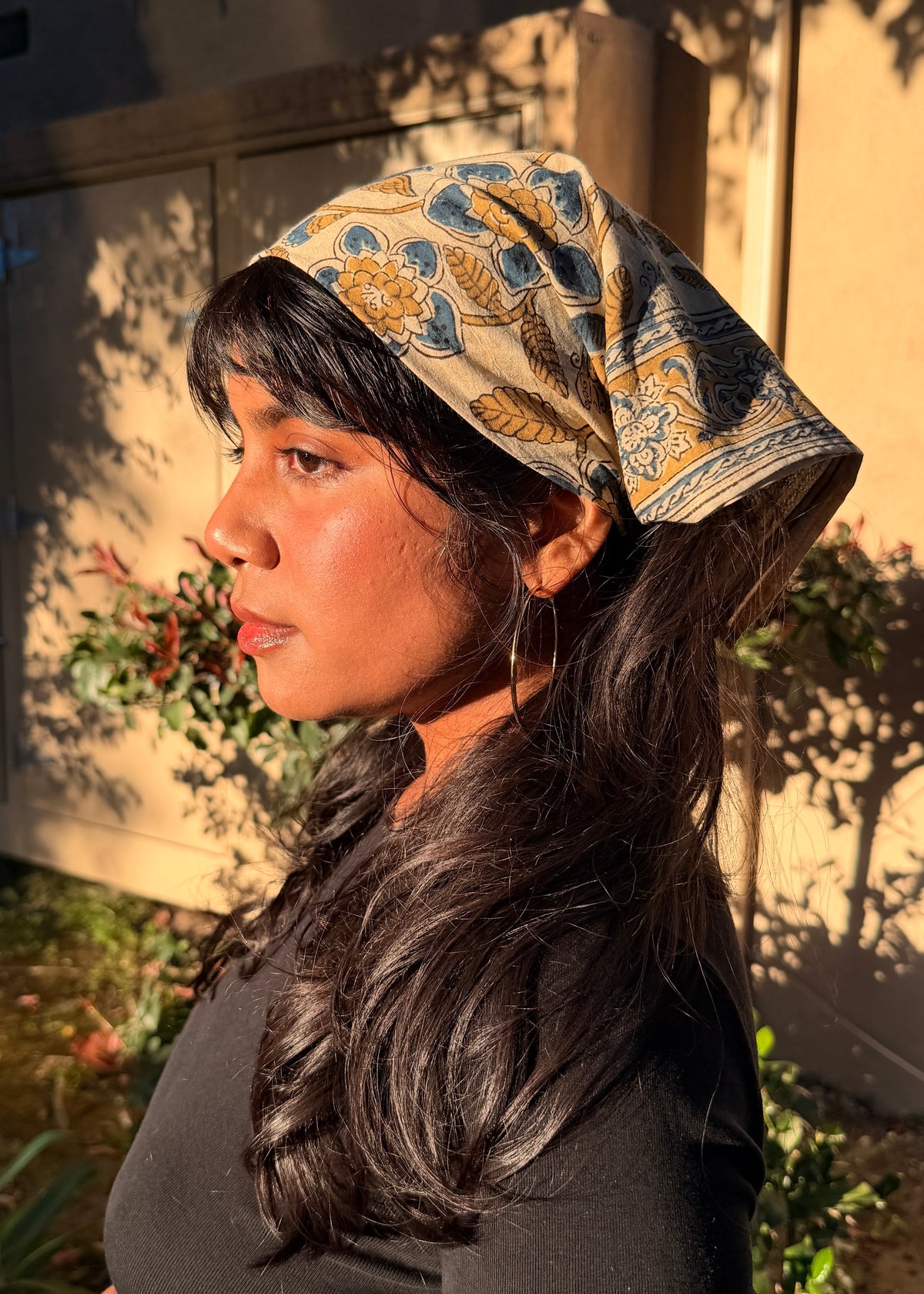 Morning Songbird - Kalamkari Cotton Bandana