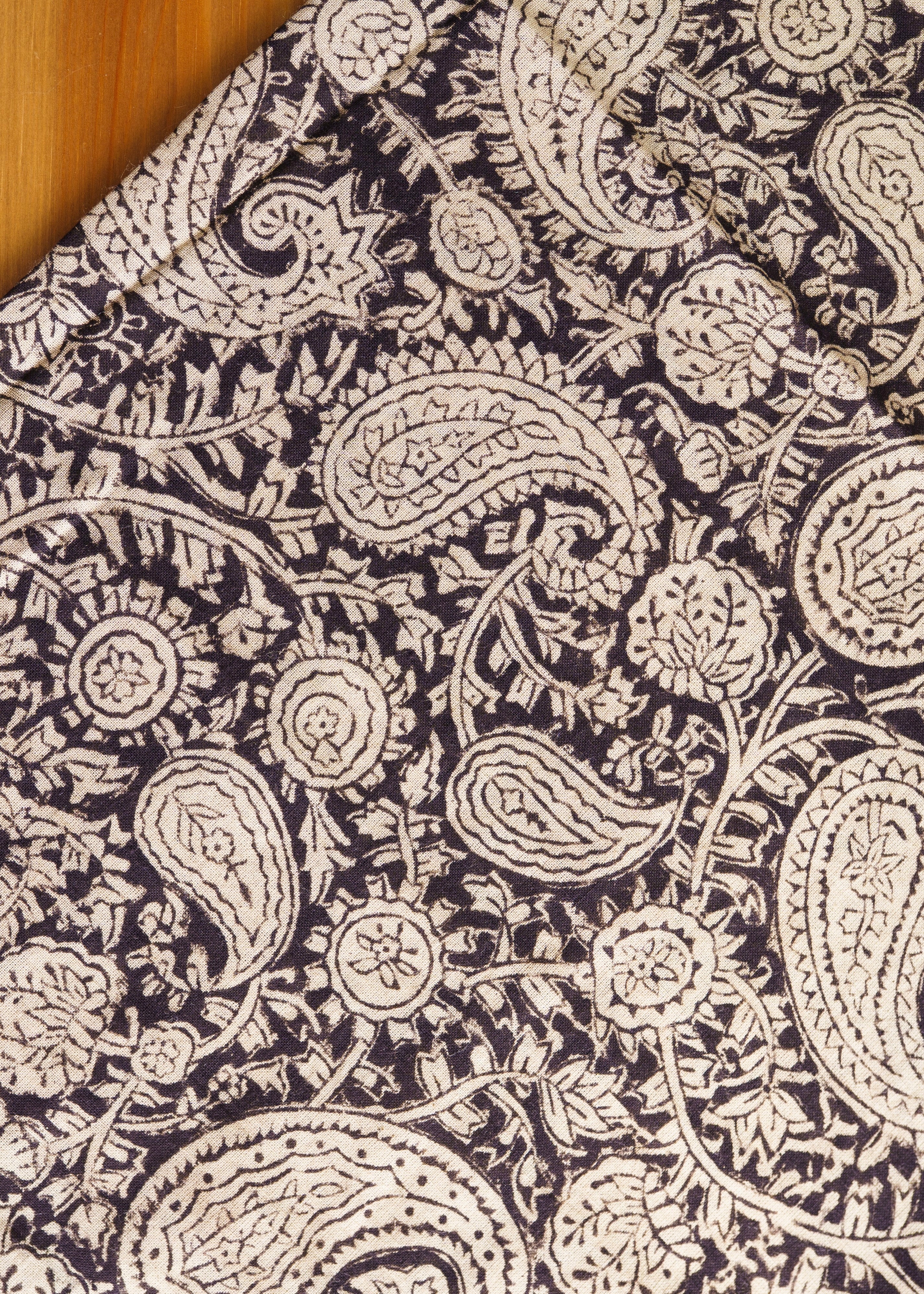 Charcoal Paisley - Kalamkari XL Cotton Wrap