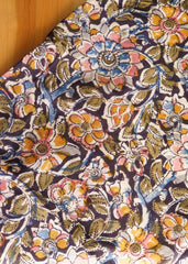 Black Flowers - Kalamkari Cotton XL Wrap