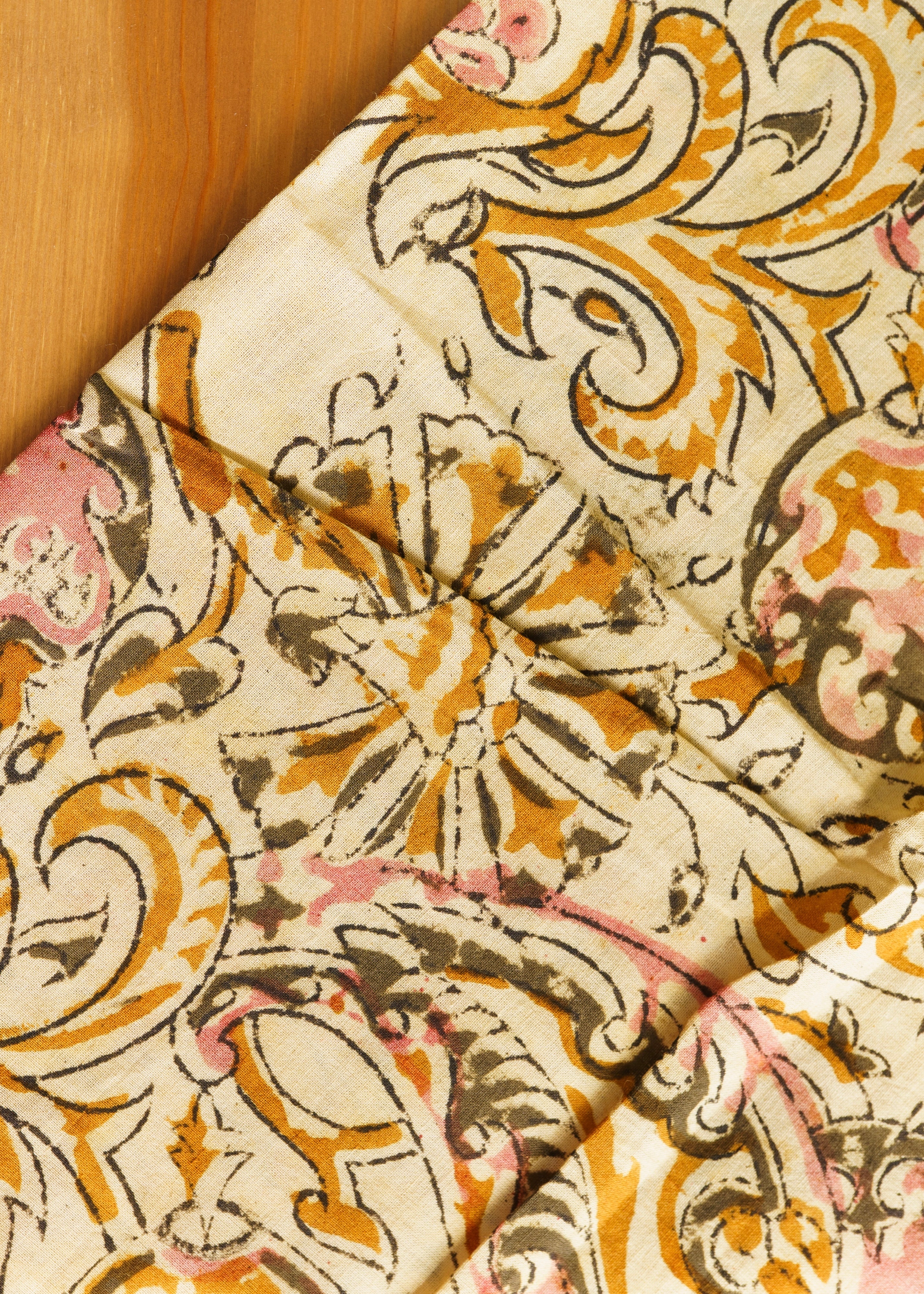 Pink Bourbon - Kalamkari Cotton XL Wrap