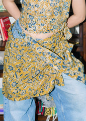 Amber Fern - Kalamkari Cotton XL Wrap