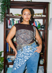 Midnight Bloom - Kalamkari Cotton XL Wrap