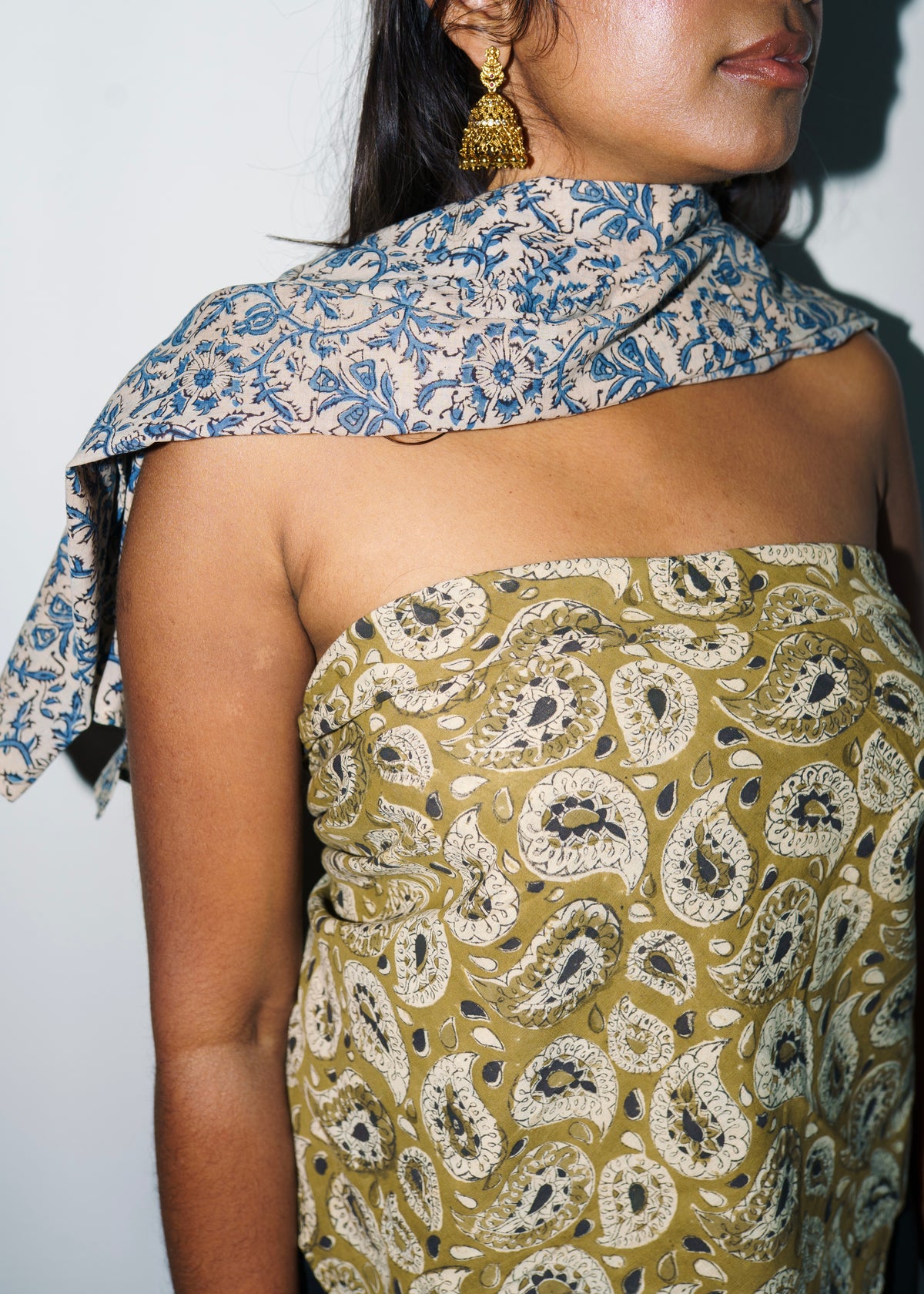Emerald Wine -  Kalamkari Cotton XL Wrap