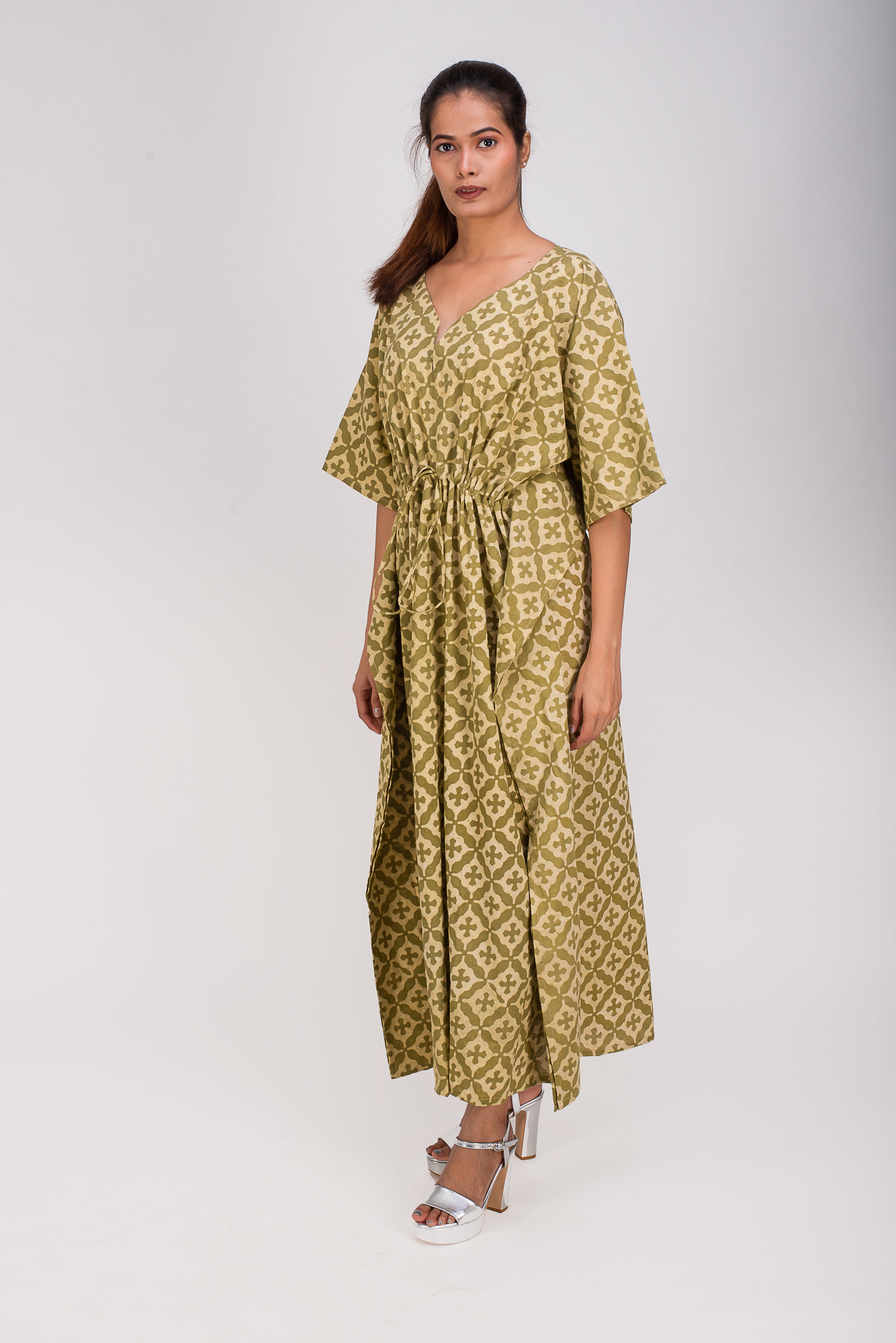 529-147  Whitelotus "Toni" Kaftan maxi Women's Dress