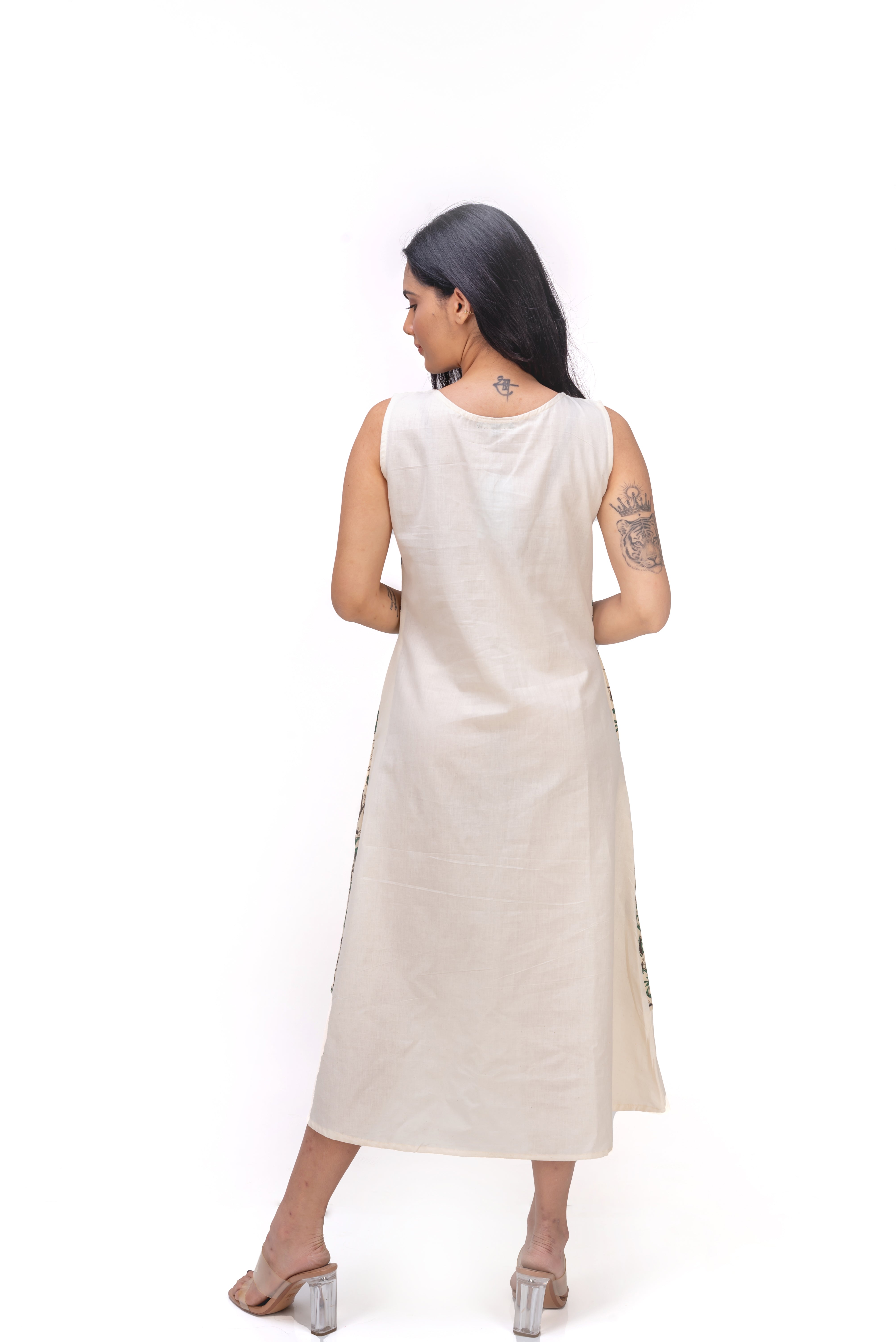 407-166 "Ethal" Whitelotus women's Layered Maxi Dress