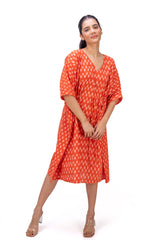 522-333 Whitelotus "Mony" Kaftan Midi Women's Dress