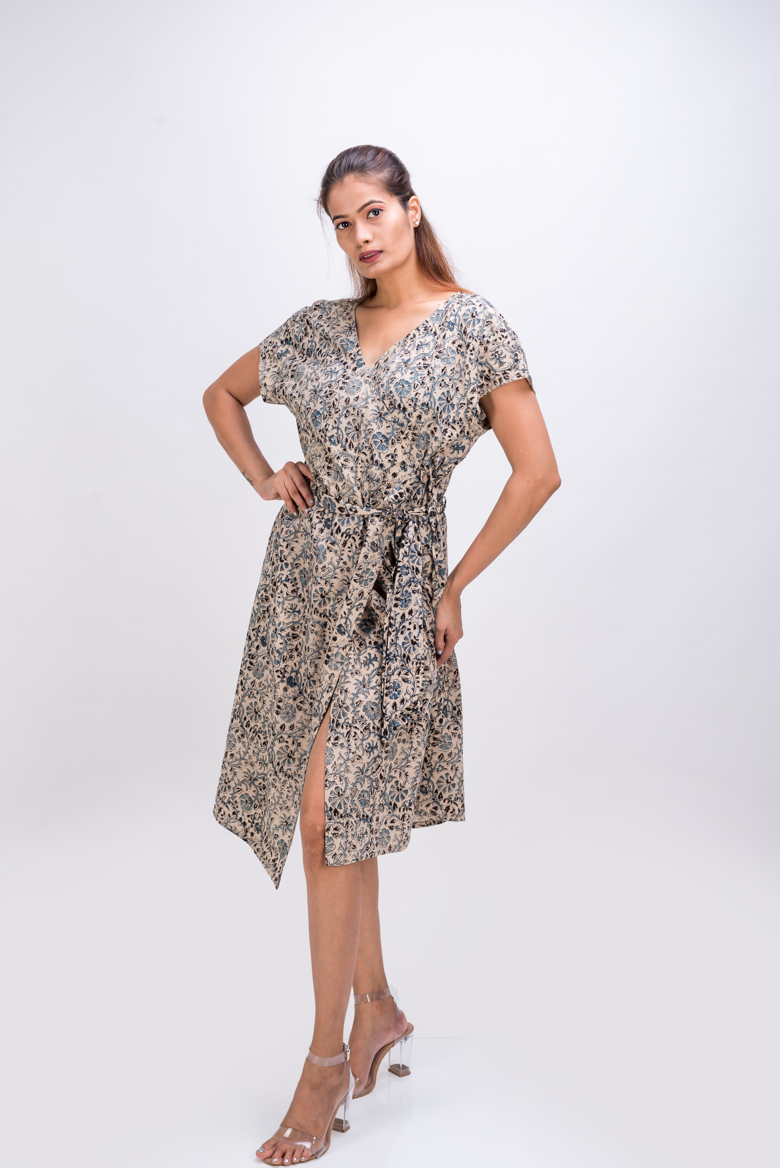 511-112 WhiteLotus "Wine" Women's wrap Dress