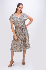 511-112 WhiteLotus "Wine" Women's wrap Dress