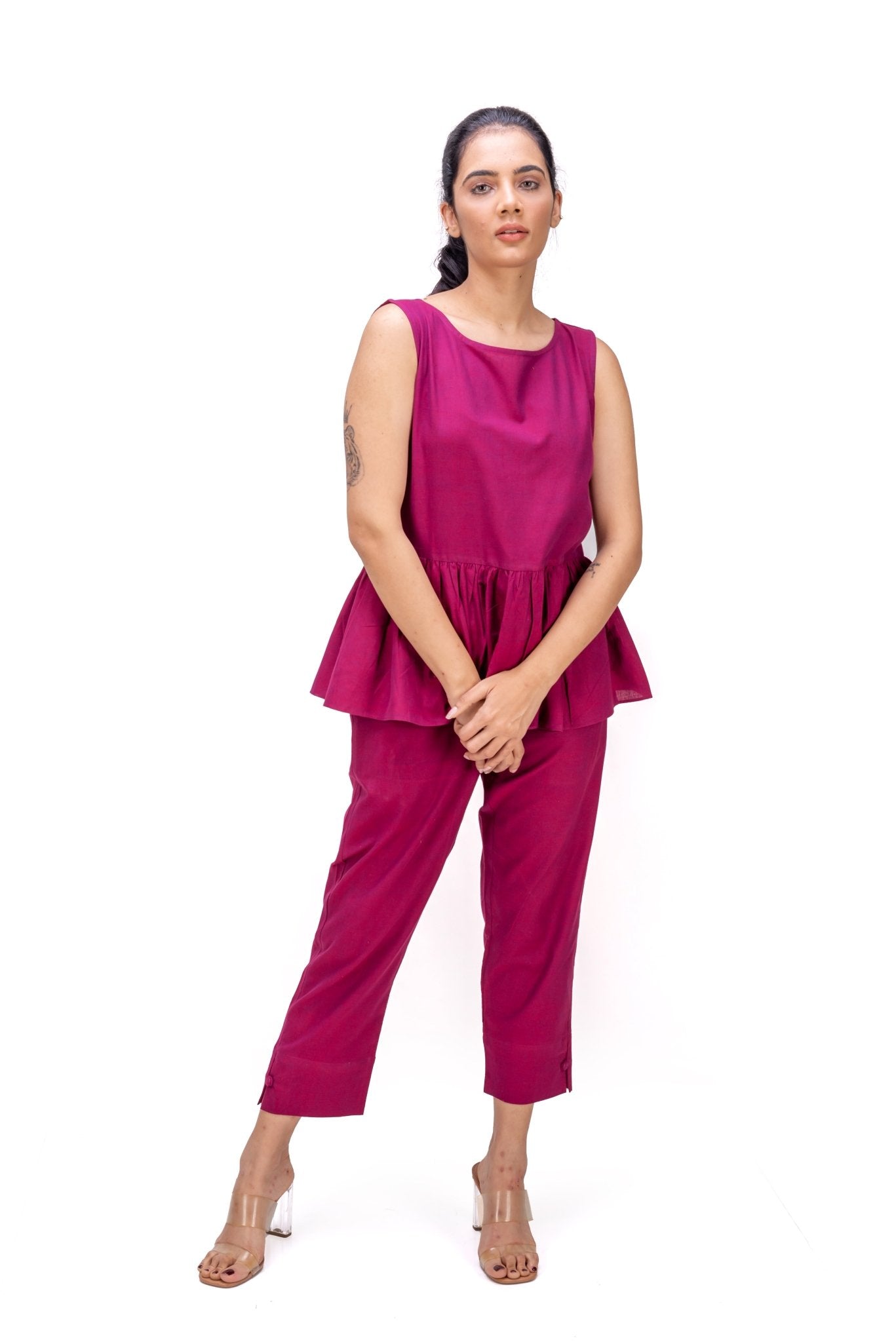 428 - 409 "Pink" Whitelotus Women's Pants "parrot co - ords set" - White Lotus Distributors LLC