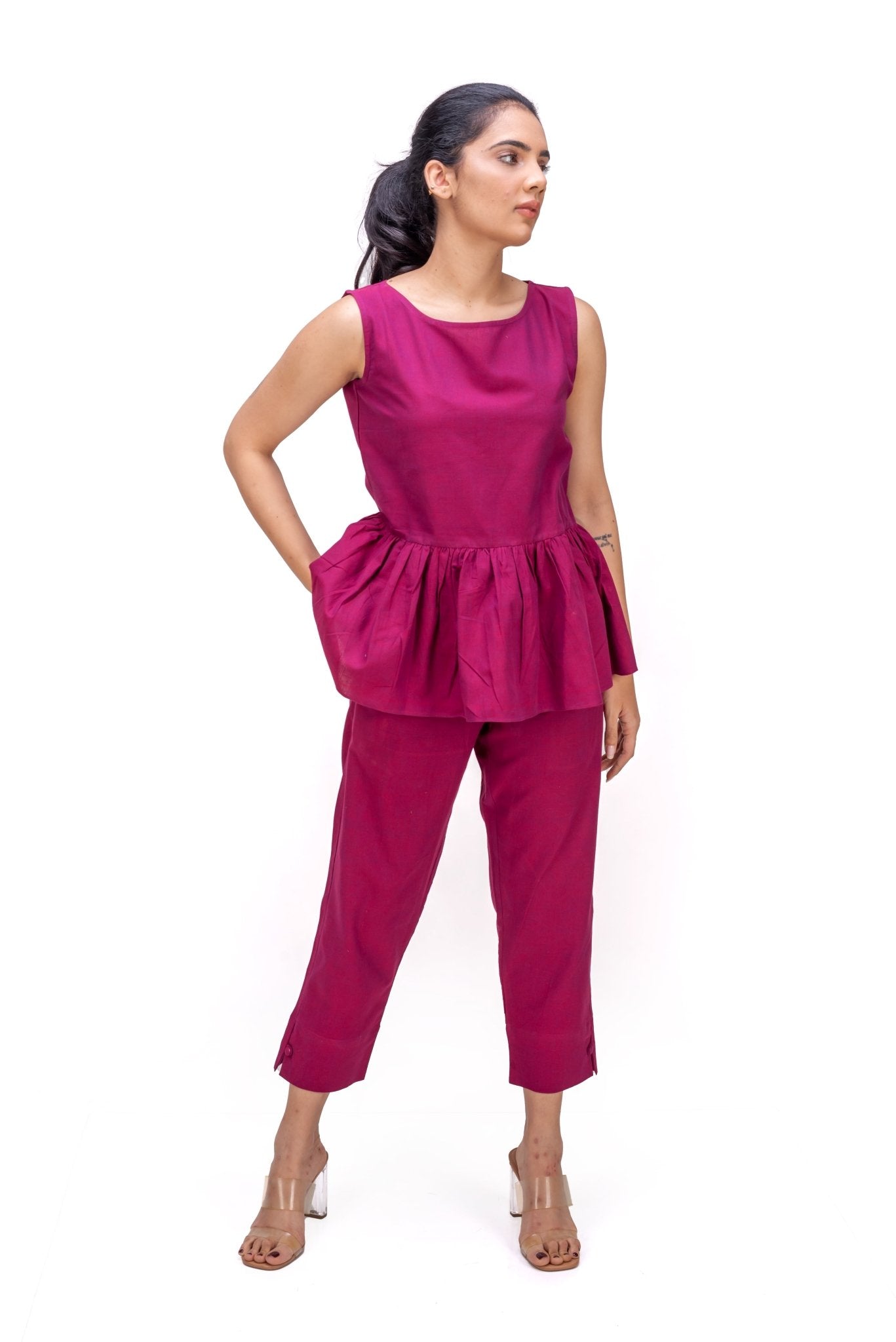 428 - 409 "Pink" Whitelotus Women's Pants "parrot co - ords set" - White Lotus Distributors LLC