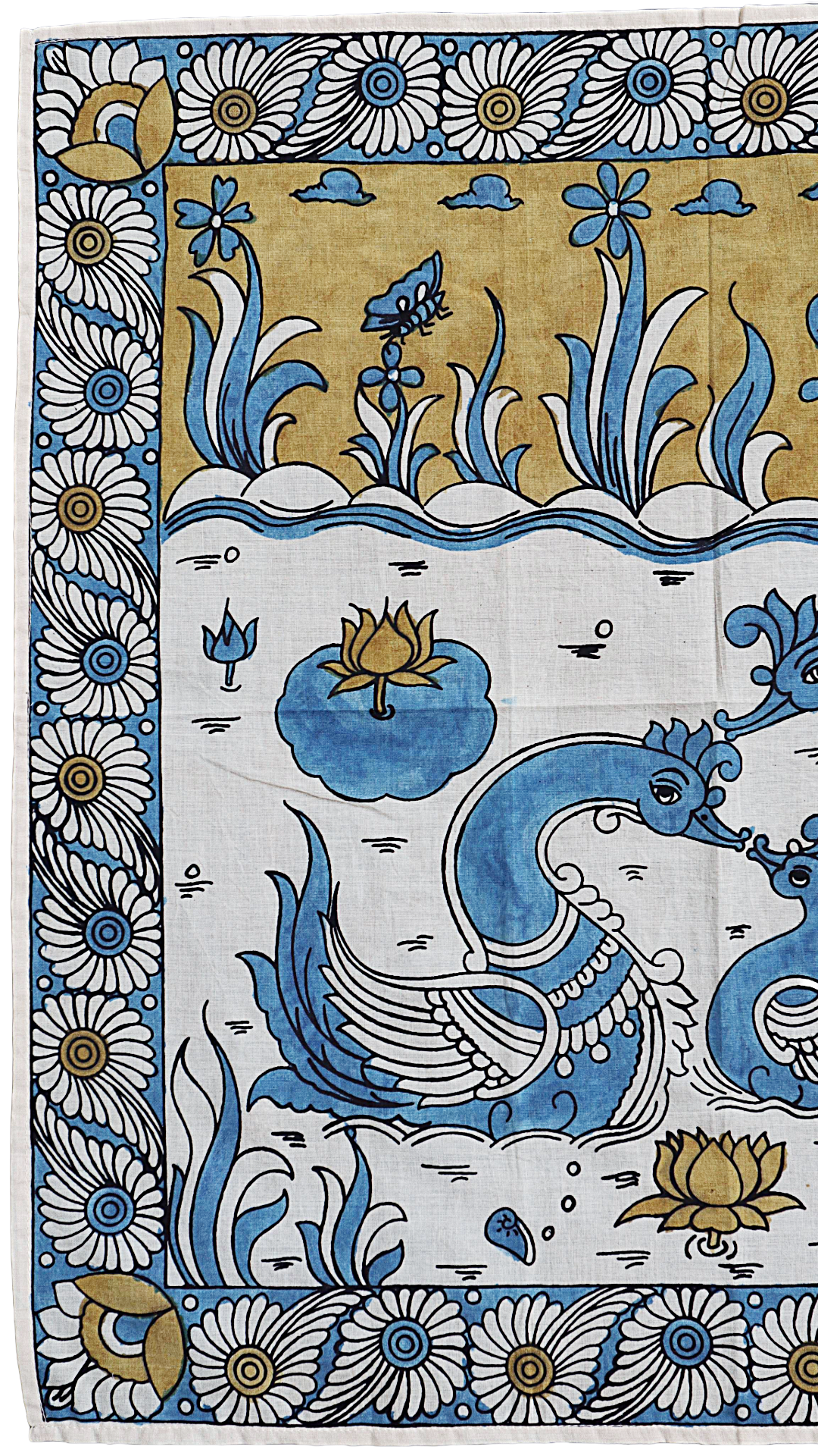 Swan Garden Glow - Limited Hand Painted Cotton Bandana
